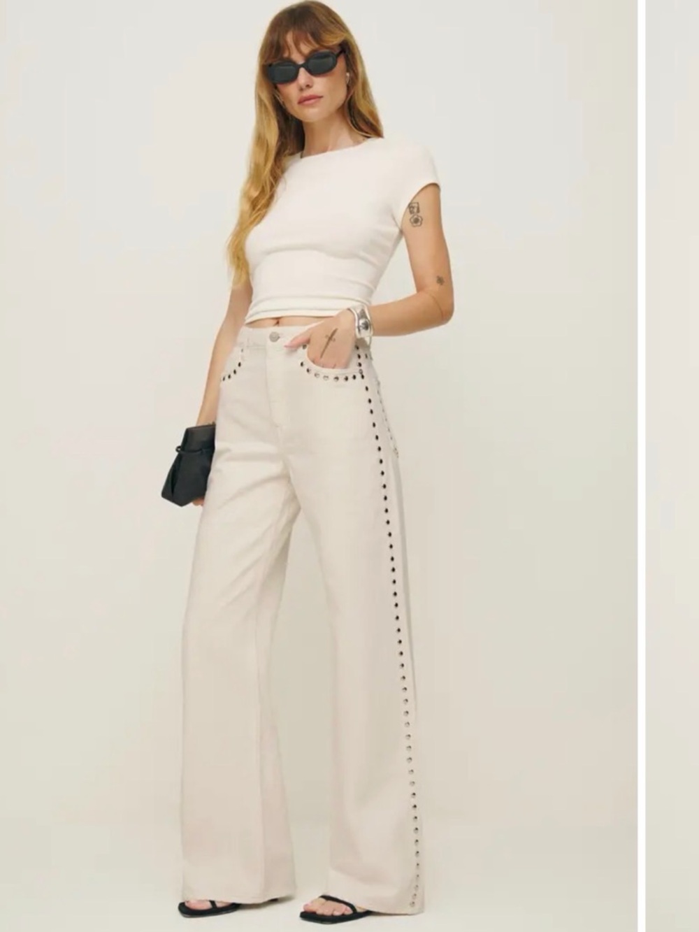 Reformation Cary High Rise Slouchy Wide  Leg Jeans